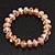 Pale Pink Glass Flex Bracelet - 18cm Length - view 2