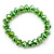 Grass Green Glass Flex Bracelet - 18cm Length - view 3