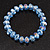 Sky Blue Glass Flex Bracelet - 18cm Length - view 2