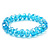 Azure Blue Glass Flex Bracelet - 18cm Length - view 5
