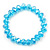 Azure Blue Glass Flex Bracelet - 18cm Length - view 3