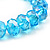 Azure Blue Glass Flex Bracelet - 18cm Length - view 4