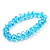 Azure Blue Glass Flex Bracelet - 18cm Length - view 6