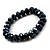 Black Glass Flex Bracelet - 18cm Length - view 2