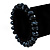 Black Glass Flex Bracelet - 18cm Length - view 3