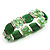 Green Cat Eye Glass Bead Flex Bracelet -18cm Length - view 7