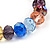 Multicoloued Glass Flex Bracelet - 18cm Length - view 3