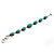 Silver Plated Turquoise Style Link Bracelet With Toggle Clasp -18cm Length - view 9