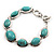 Silver Plated Turquoise Style Link Bracelet With Toggle Clasp -18cm Length - view 6