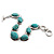 Silver Plated Turquoise Style Link Bracelet With Toggle Clasp -18cm Length - view 8