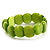 Light Green Cat Eye Glass Bead Flex Bracelet -18cm Length - view 4