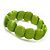 Light Green Cat Eye Glass Bead Flex Bracelet -18cm Length - view 5