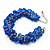 Royal Blue Glass Bead Bracelet (Silver Tone Metal) - 16cm Length (Plus 4cm Extender)