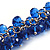 Royal Blue Glass Bead Bracelet (Silver Tone Metal) - 16cm Length (Plus 4cm Extender) - view 4