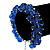 Royal Blue Glass Bead Bracelet (Silver Tone Metal) - 16cm Length (Plus 4cm Extender) - view 2