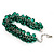 Emerald Green Glass Bead Bracelet (Silver Tone Metal) - 16cm Length (Plus 5cm Extender) - view 4