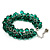 Emerald Green Glass Bead Bracelet (Silver Tone Metal) - 16cm Length (Plus 5cm Extender) - view 8