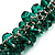 Emerald Green Glass Bead Bracelet (Silver Tone Metal) - 16cm Length (Plus 5cm Extender) - view 5