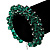 Emerald Green Glass Bead Bracelet (Silver Tone Metal) - 16cm Length (Plus 5cm Extender) - view 2