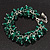 Emerald Green Glass Bead Bracelet (Silver Tone Metal) - 16cm Length (Plus 5cm Extender) - view 6