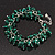 Emerald Green Glass Bead Bracelet (Silver Tone Metal) - 16cm Length (Plus 5cm Extender) - view 9