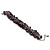 Purple Glass Bead Bracelet (Silver Tone Metal) - 16cm Length (Plus 5cm Extender) - view 6