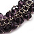 Purple Glass Bead Bracelet (Silver Tone Metal) - 16cm Length (Plus 5cm Extender) - view 4