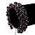 Purple Glass Bead Bracelet (Silver Tone Metal) - 16cm Length (Plus 5cm Extender) - view 2
