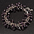 Purple Glass Bead Bracelet (Silver Tone Metal) - 16cm Length (Plus 5cm Extender) - view 8