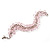 Pale Pink Glass Bead Bracelet (Silver Tone Metal) - 16cm Length (Plus 5cm Extender) - view 5