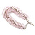 Pale Pink Glass Bead Bracelet (Silver Tone Metal) - 16cm Length (Plus 5cm Extender) - view 6