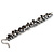 Metallic Silver Glass Bead Bracelet (Silver Tone Metal) - 16cm Length (Plus 5cm Extender) - view 7