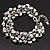 Metallic Silver Glass Bead Bracelet (Silver Tone Metal) - 16cm Length (Plus 5cm Extender) - view 3