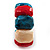 Multicoloured Resin Flex Bracelet (Light Blue, Cream & Red) - 18cm Length - view 7