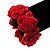 Hot Red Acrylic Rose Flex Bracelet - 19cm Length - view 5