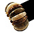 Wide Khaki-Coloured Resin Flex Bracelet -18cm Length - view 2