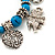 'Heart & Elephant' Turquoise Bead Charm Flex Bracelet (Silver Plated Metal) - view 8
