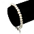 Classic Imitation Pearl Bracelet In Silver Tone Finish (6mm) - 16cm length with 4cm extension - view 3