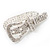 Unique Diamante 'Buckle' Bracelet In Rhodium Plated Metal - up to 19cm length - view 10