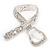 Unique Diamante 'Buckle' Bracelet In Rhodium Plated Metal - up to 19cm length - view 7