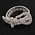 Unique Diamante 'Buckle' Bracelet In Rhodium Plated Metal - up to 19cm length - view 12