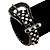 Unique Black & White Diamante 'Buckle' Bracelet In Gun Metal Finish - up to 19cm length - view 2