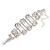 Clear CZ Bridal Bracelet In Rhodium Plated Metal - 14cm Length (7cm Extension) for smaller wrists - view 2
