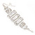 Clear CZ Bridal Bracelet In Rhodium Plated Metal - 14cm Length (7cm Extension) for smaller wrists - view 5