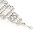 Clear CZ Bridal Bracelet In Rhodium Plated Metal - 14cm Length (7cm Extension) for smaller wrists - view 6