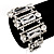 Clear CZ Bridal Bracelet In Rhodium Plated Metal - 14cm Length (7cm Extension) for smaller wrists - view 3