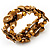 Antique Gold Flower Diamante Flex Bracelet - Up to 19cm length - view 5