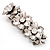 Antique Silver Flower Diamante Flex Bracelet - Up to 19cm length - view 5