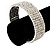 6-Row Cubic Zirconia Flex Bangle Bracelet (Silver Tone) - view 4