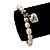 Pale Pink Freshwater Pearl Silver Metal 'Heart' Flex Bracelet (Up To 19cm Length) - view 4